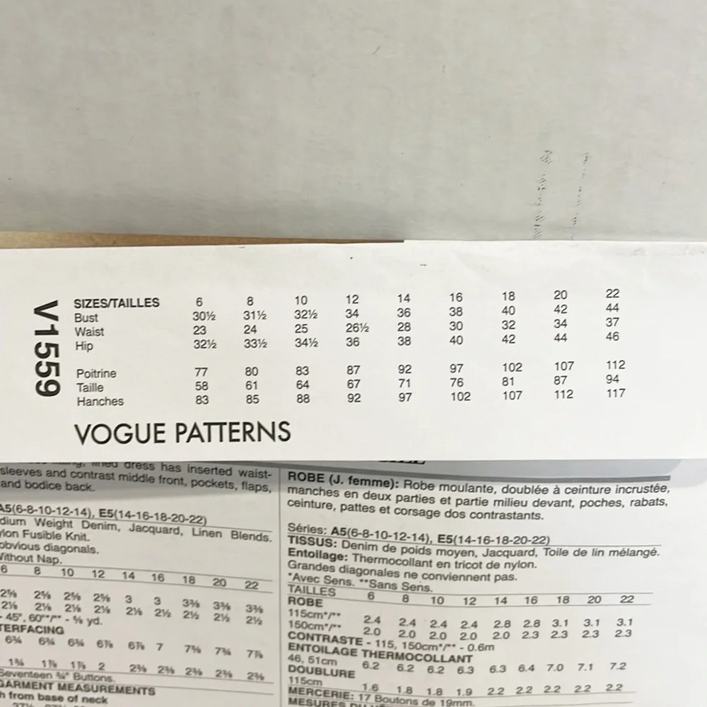 Vogue‎ Sewing Pattern V1559 Guy Laroche Off Shoulder Dress Sz 6-14 NEW